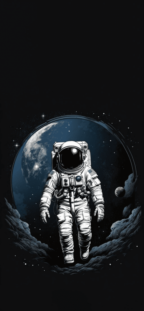 Fondos de pantalla de astronauta con el fondo negro