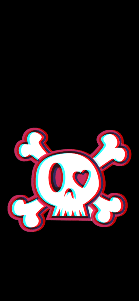 Fondos de pantalla de calavera en 3d emo con fondo negro