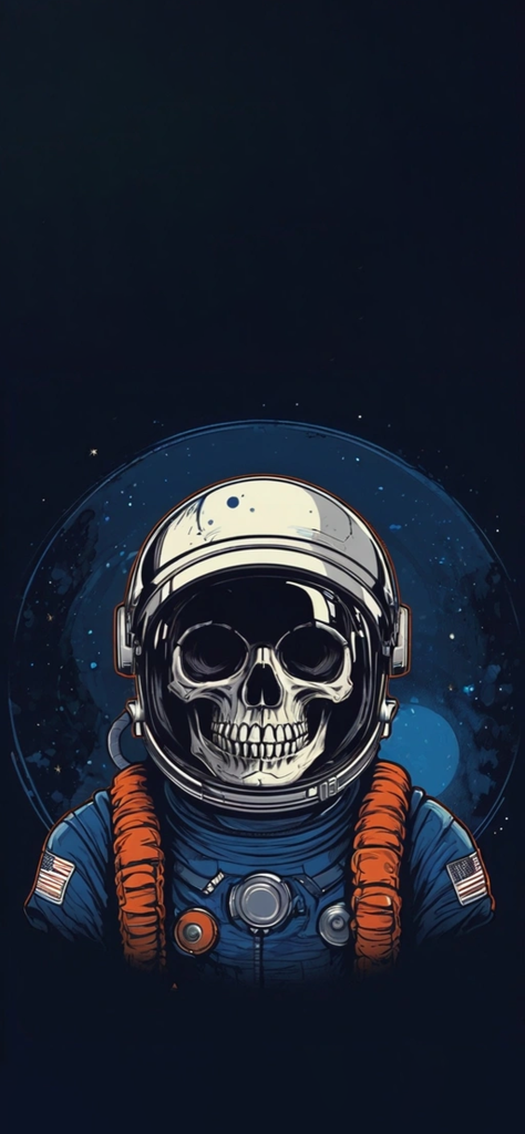 Fondo de pantalla chido de astronauta esqueletico