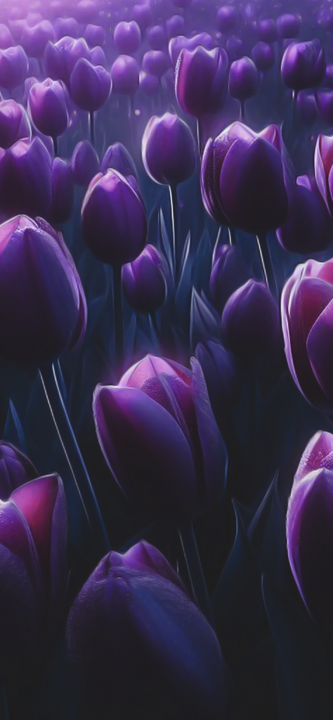 Fondos de pantalla de tulipanes de morado