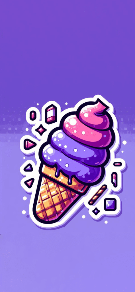 Fondos de pantalla de helados aesthetic pixel art