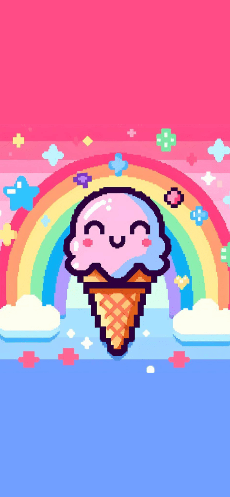 Fondos de pantalla de helados aesthetic pixel art