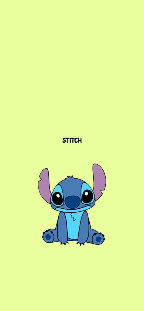 Fondo de Pantalla de Stitch para celular con fondo verde