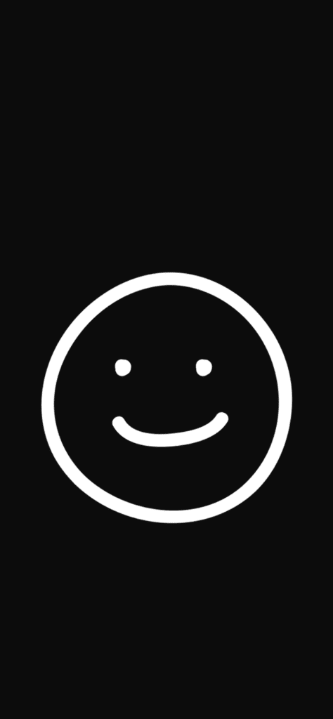Fondos de pantalla de una carita feliz minimalista estilo tumblr con fondo negro