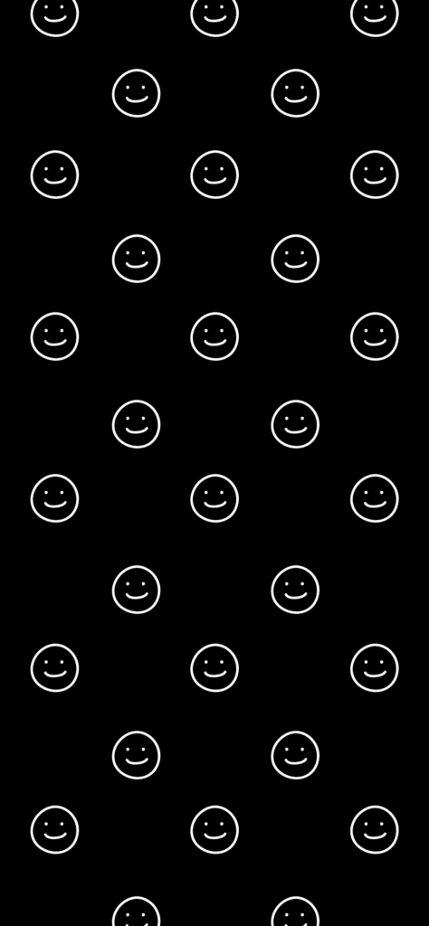 Fondos de pantalla con patrones de una cara feliz minimalista con estilo tumblr con fondo negro