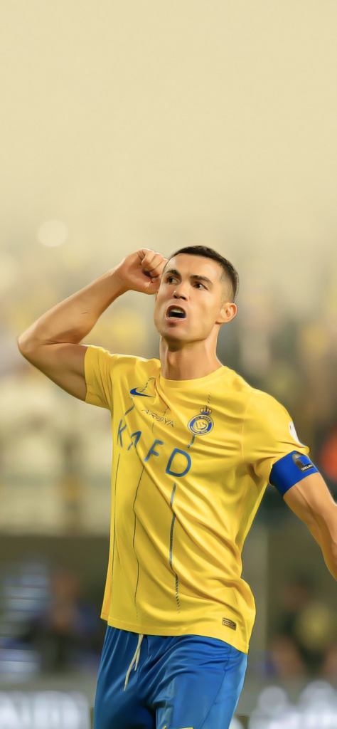 Fondos de Pantalla de Cristiano Ronaldo (CR7) con playera amarilla aesthetic