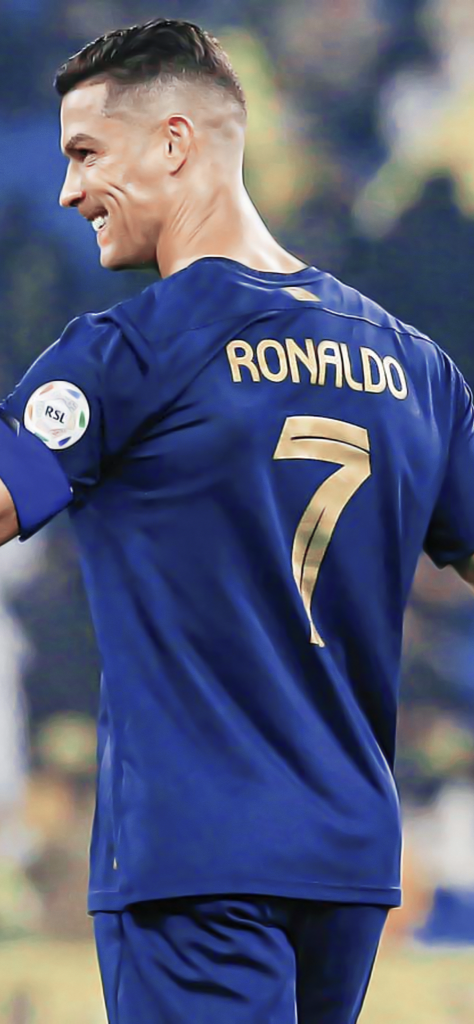 Fondos de Pantalla de Cristiano Ronaldo (CR7) con playera azul de espaldas