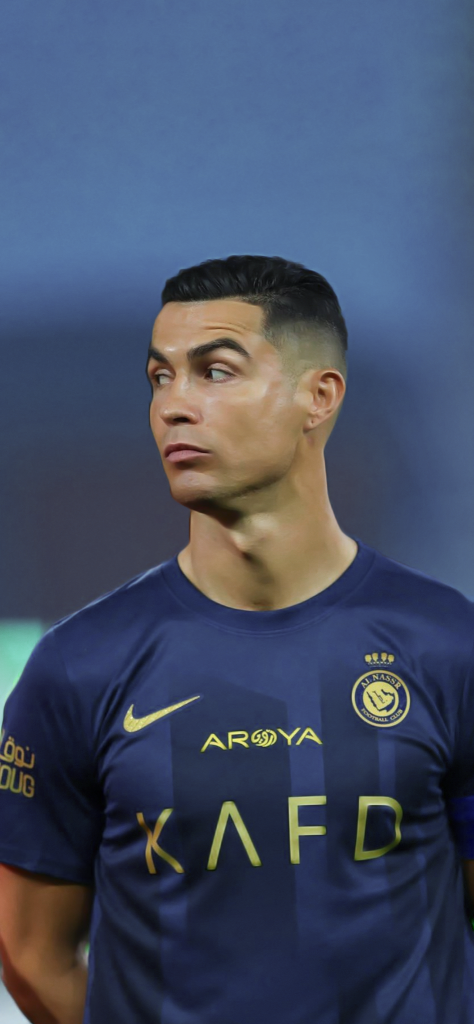Fondos de Pantalla de Cristiano Ronaldo (CR7) usando playera azul aesthetic