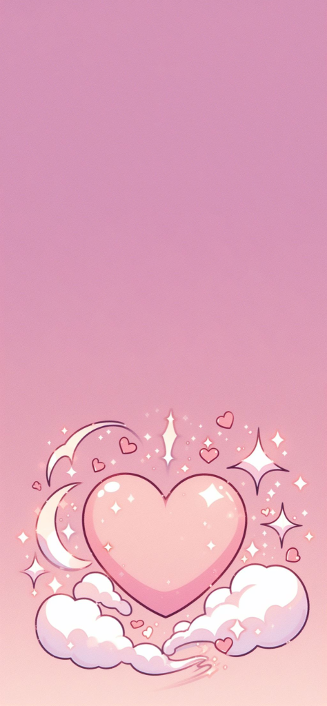 Fondo de pantalla de corazones rosas con fondo rosa