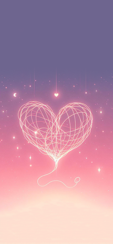 Fondo de pantalla de corazones de luces