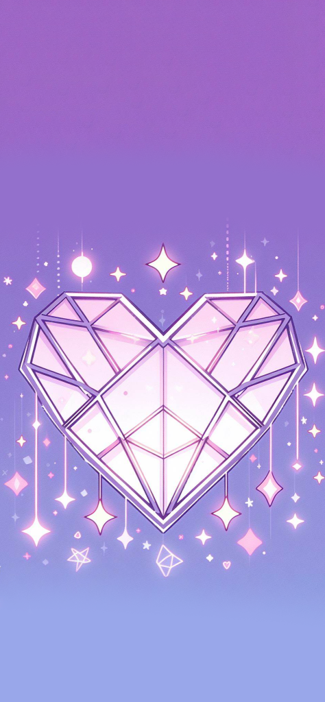 Fondo de pantalla de corazones morados brillantes