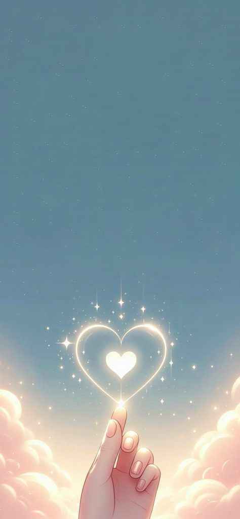 Fondo de pantalla de corazones hecho con mano
