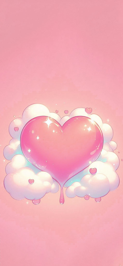 Fondo de pantalla de corazones con fondo rosa bonitos