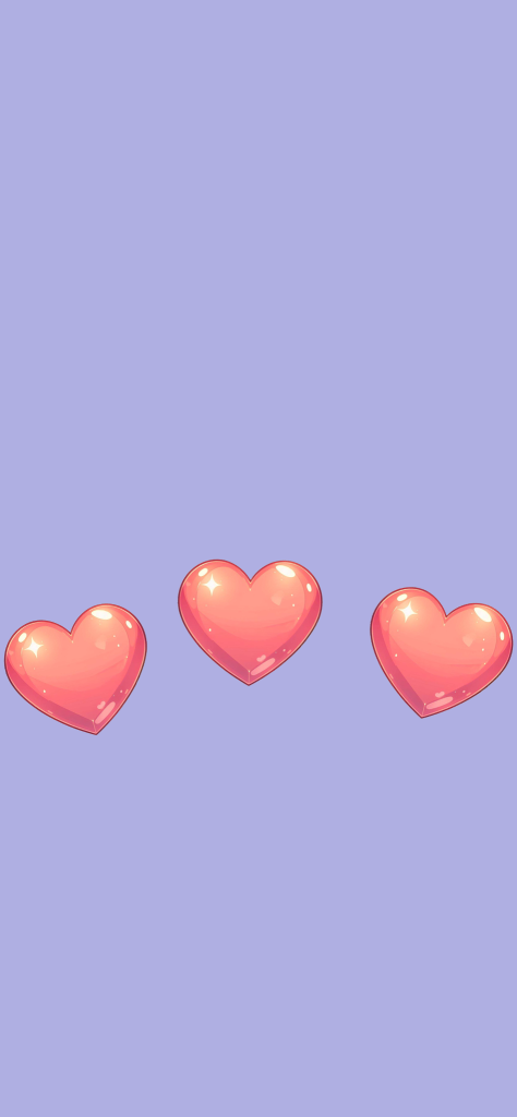 Fondo de pantalla de corazones brillantes aesthetic