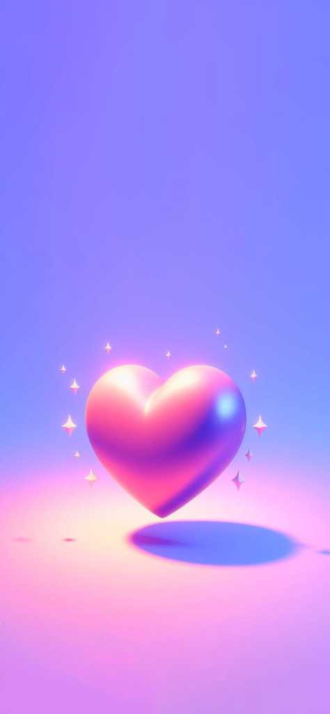 Fondo de Pantalla de corazones en 3d aesthetic