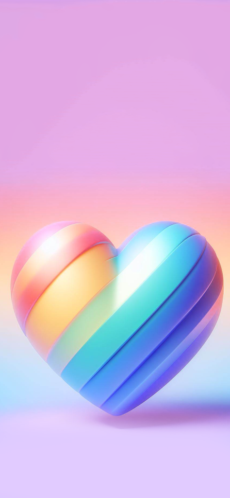 Fondo de Pantalla de corazones en 3d de colores