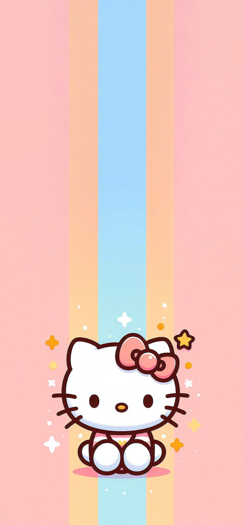 Fondo de pantalla de hello kitty de colores