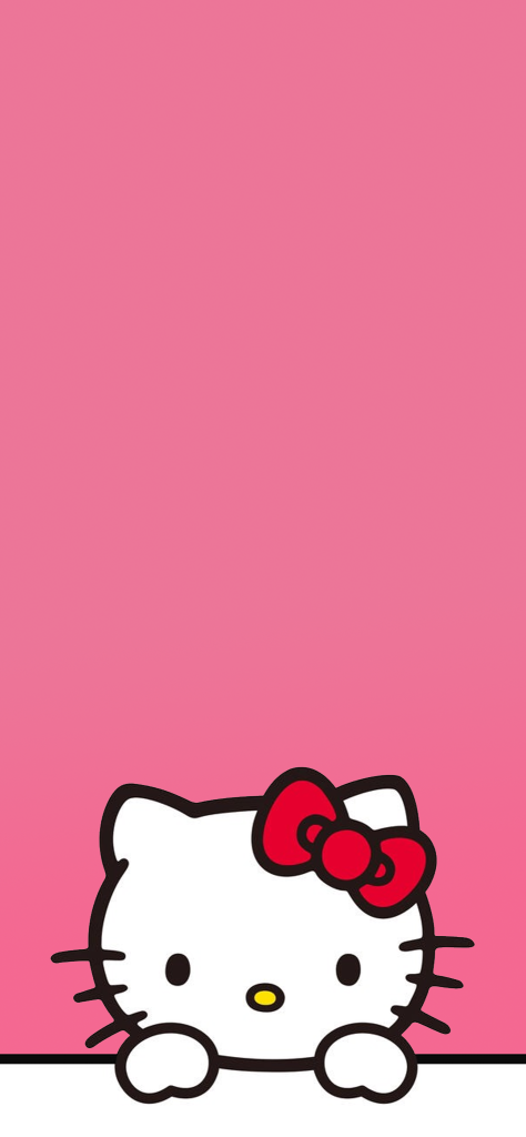Fondo de pantalla de hello kitty con fondo rosa fuerte