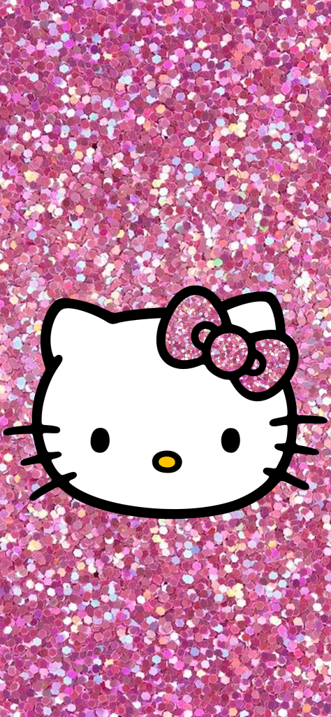 Fondo de pantalla de hello kitty con brillo rosa bajito bonitos con movimiento