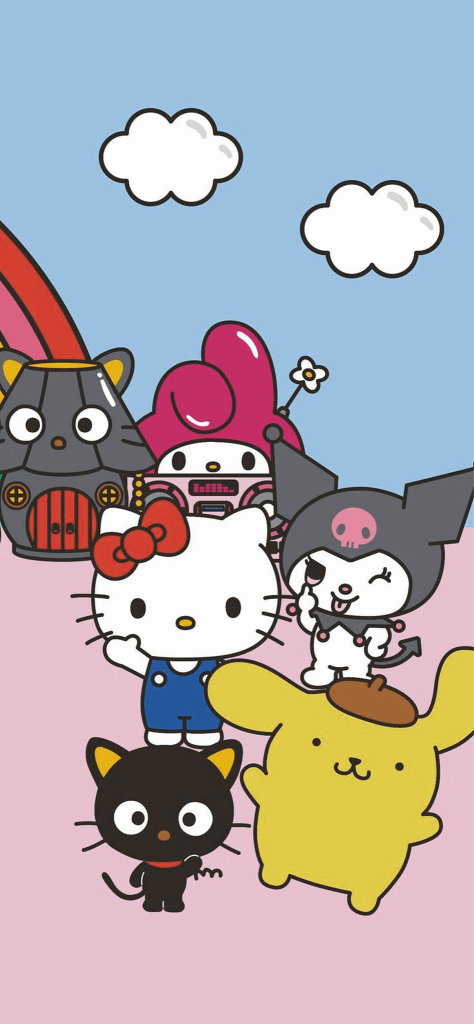 Fondo de pantalla de hello kitty y sus amigos para celular
