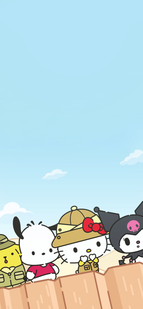 Fondo de pantalla de hello kitty y sus amigos