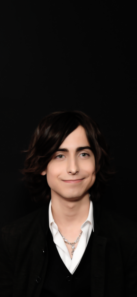 Fondo de pantalla de Aidan Gallagher con colores negro