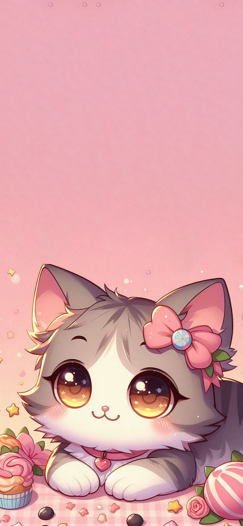 fondo de pantalla bonito de un gato coquette