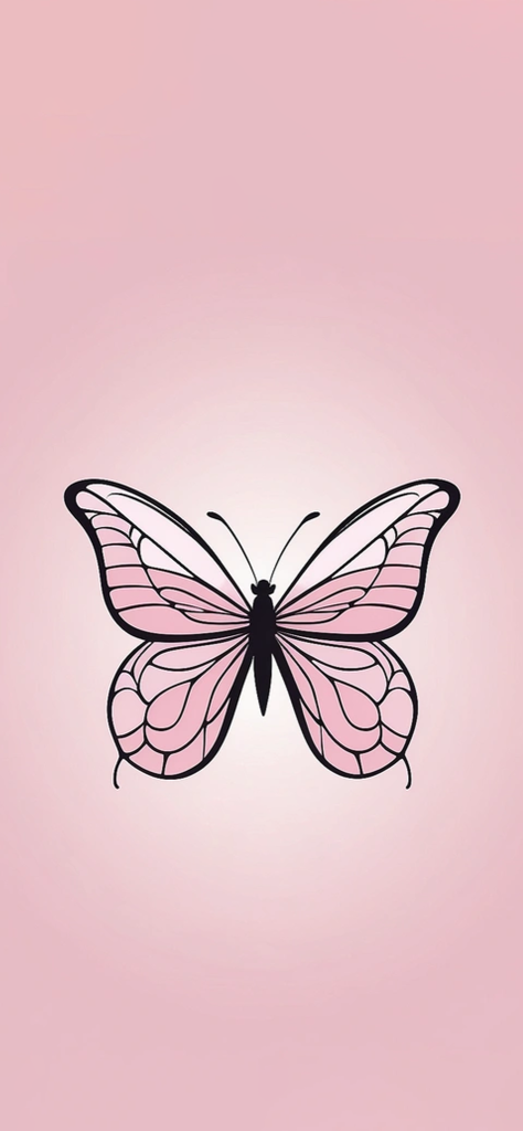 fondo de pantalla bonito de una mariposa rosa emo