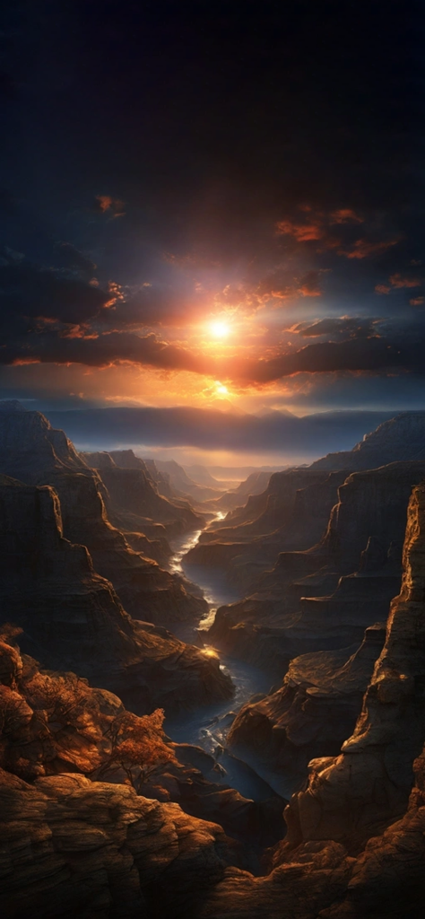 fondo de pantalla bonito de un paisaje con atardecer