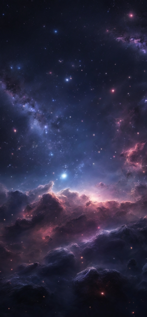 Fondo de pantalla de galaxia azul con rosita