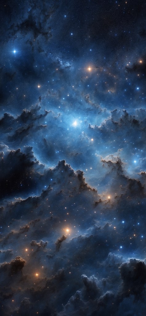 Fondo de pantalla de galaxia azul