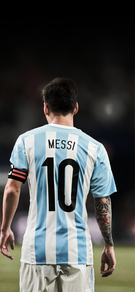 Fondo de pantalla de Messi de espaldas camisa