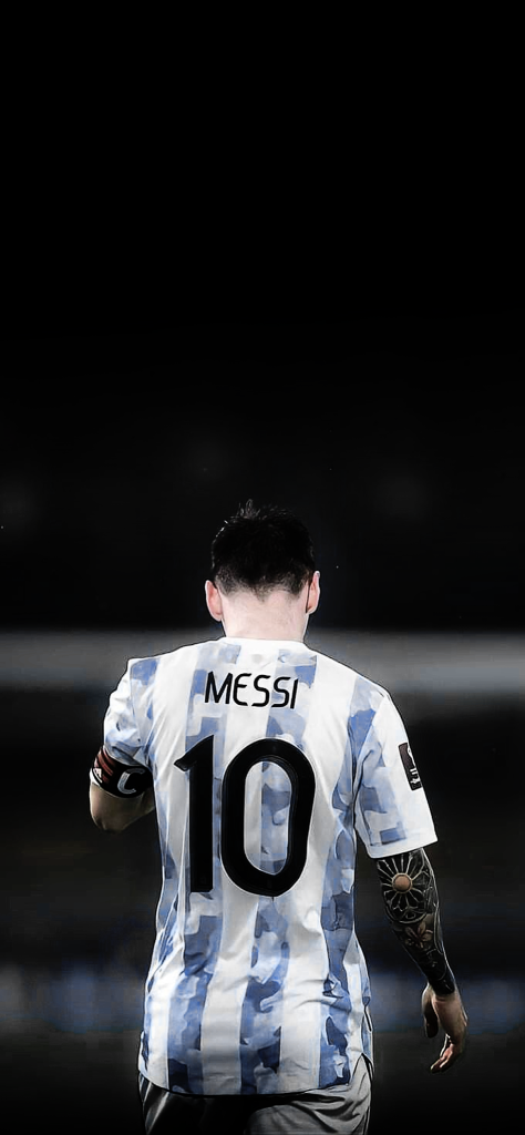 Fondo de pantalla de Messi de espaldas aesthetic