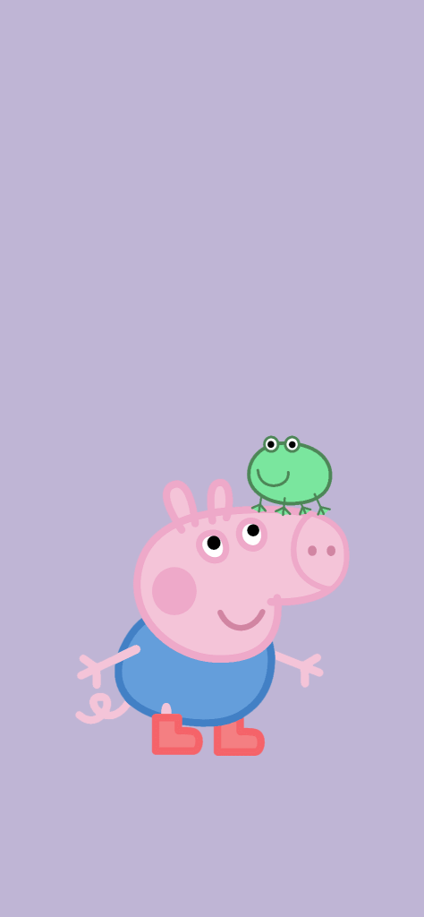 Fondo de Pantalla de Peppa Pig con una rana