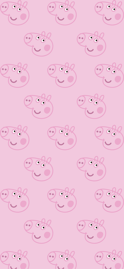 Fondo de Pantalla de Peppa Pig en patrones con fondo rosa