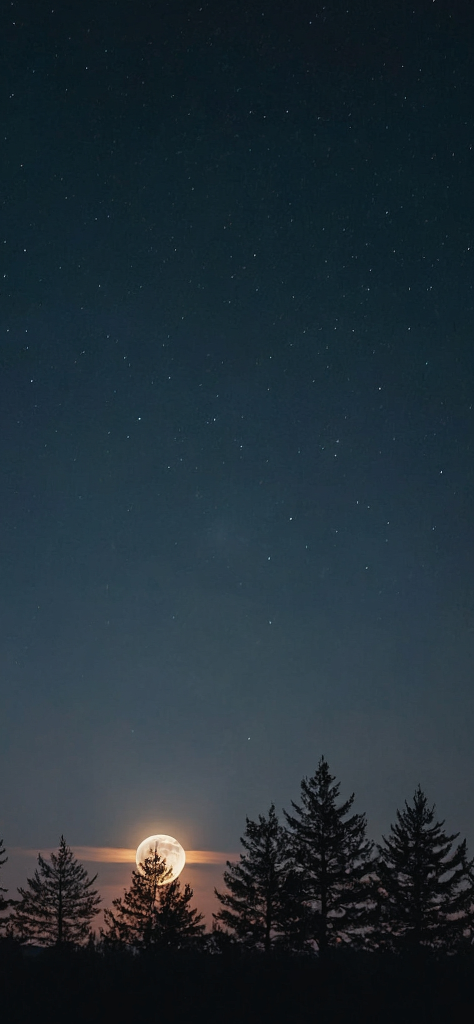 Fondo de pantalla de la luna aesthetic