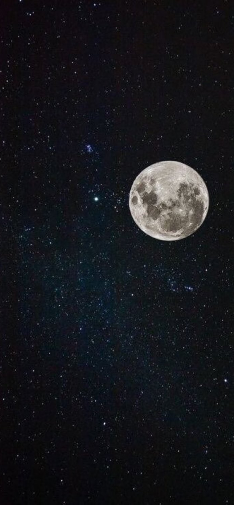 Fondo de pantalla de la luna con estrellas