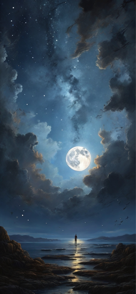 Fondo de pantalla de la luna estilo caricatura