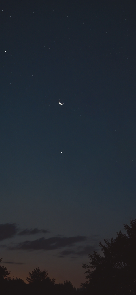 Fondo de pantalla de la media luna aesthetic