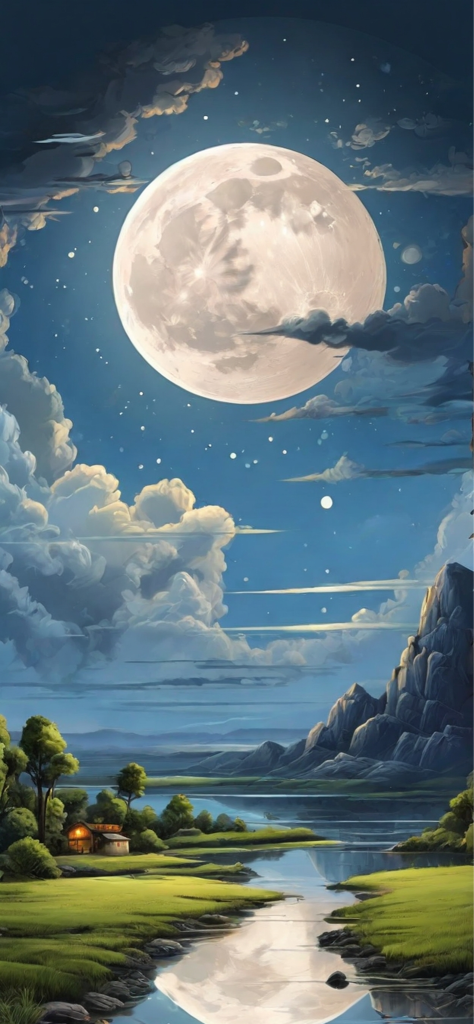Fondo de pantalla de la luna anime