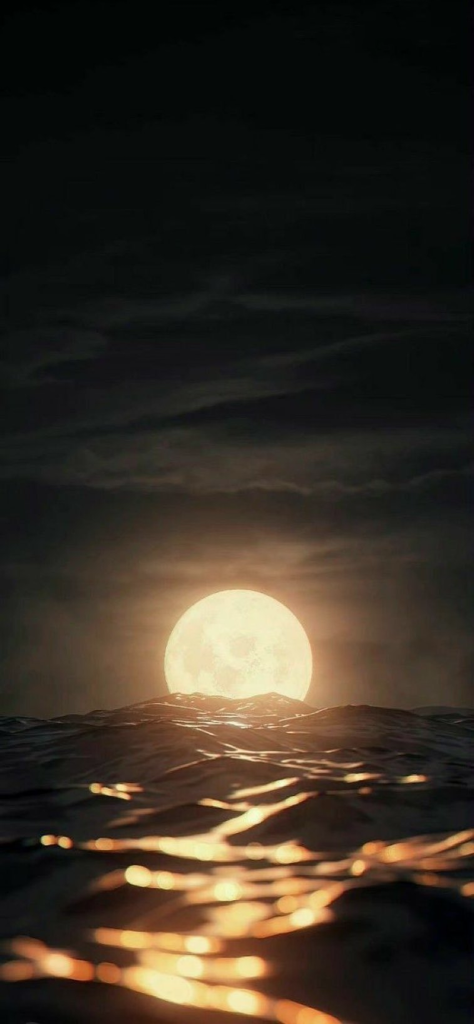Fondo de pantalla de la luna escondiendose