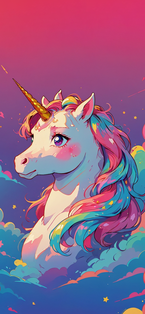 Fondo de pantalla de unicornio kawaii
