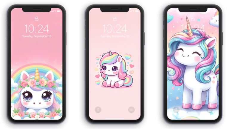 Portada de Fondos de pantalla aesthetic de unicornios