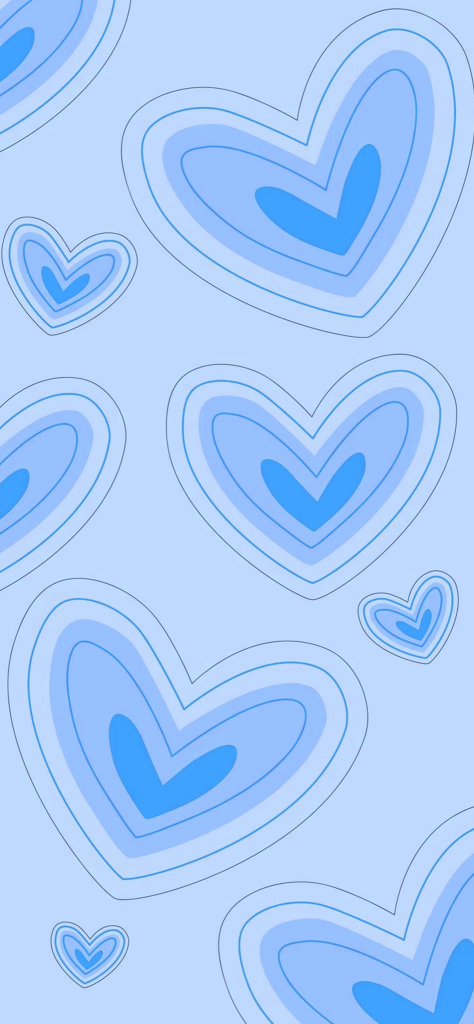 Fondo de pantalla azul con corazones