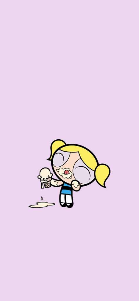 Fondo de pantalla aesthetic de burbuja comiendo helado