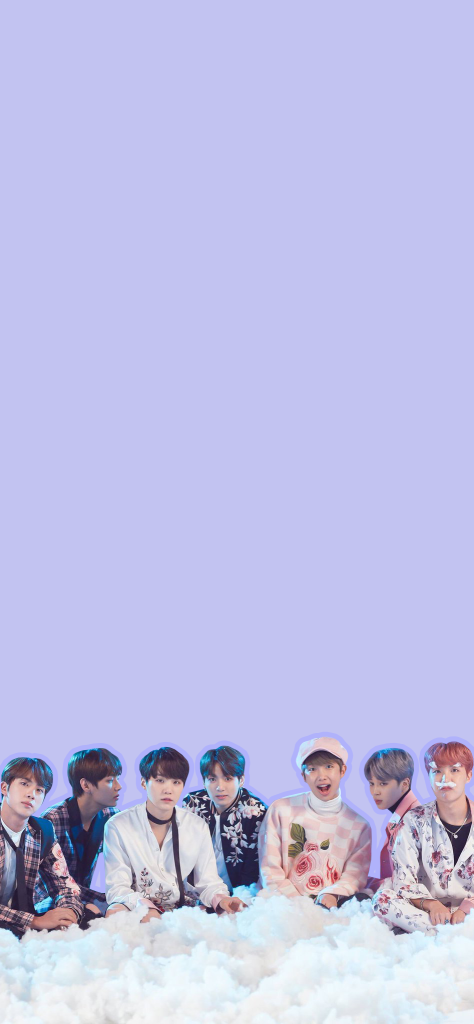 Fondo de pantalla de BTS con fondo morado