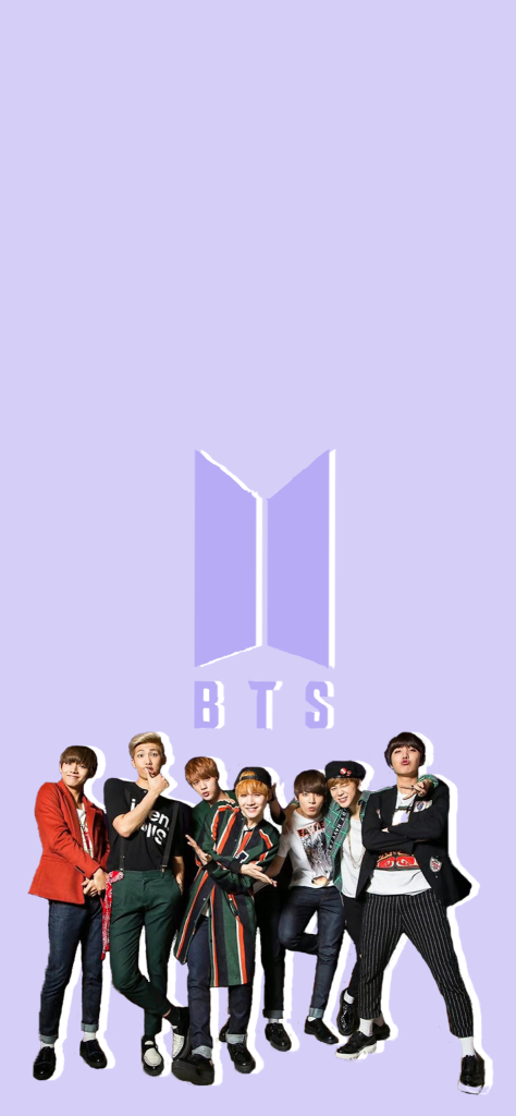 Fondo de pantalla de BTS con el logo