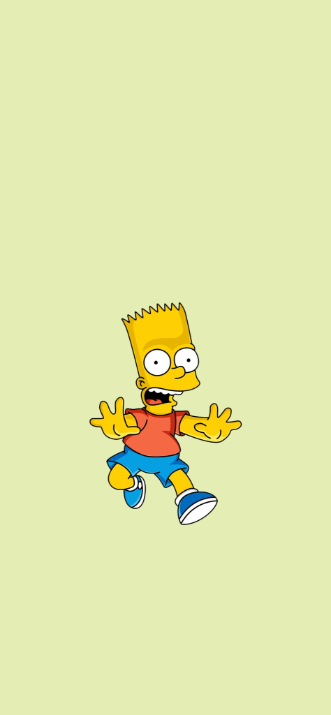 Fondo de pantalla de Bart Simpson con fondo verde