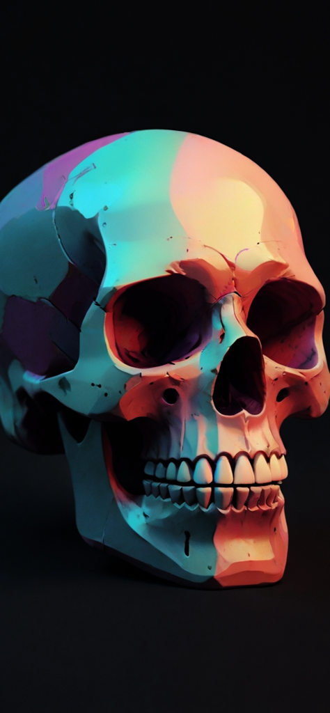 Fondo de pantalla de calaveras con fondo negro bonitas
