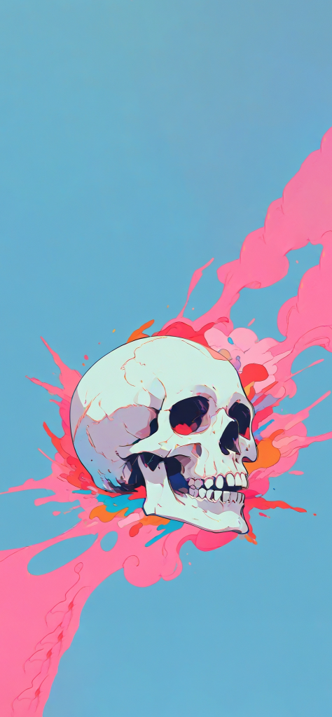 Fondo de pantalla de craneo